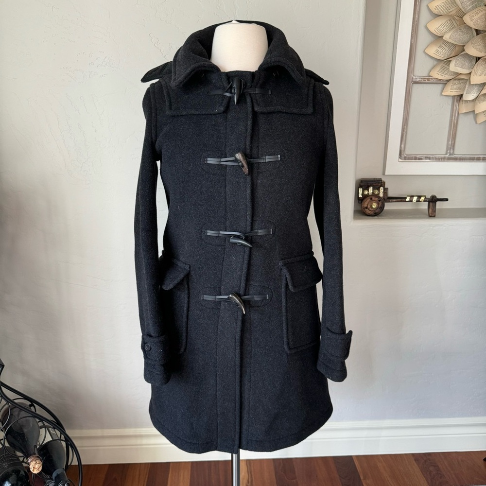 Montgomery Coat Womens Dark Gray Duffle Toggle Parker Winter‎ Coat Size 12